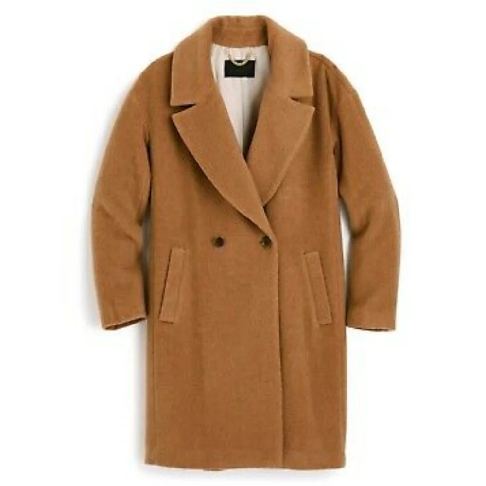 J. Crew Collection Camel Hair Relaxed Topcoat